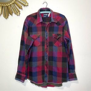 Wrangler Plaid Pearl Snap Vintage Shirt